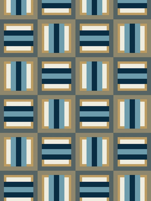 Jupiter10 geometric mid-century modern wallpaper St Ives