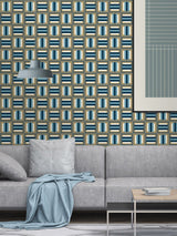 Jupiter10 geometric mid-century modern wallpaper St Ives
