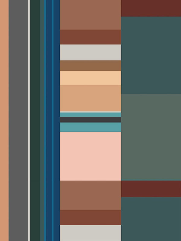 Jupiter10 geometric mid-century modern wallpaper Theodora