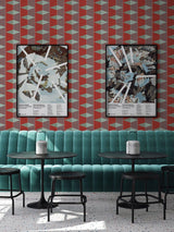 Jupiter10 geometric mid-century modern wallpaper Trieste