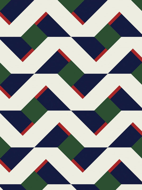 Jupiter10 geometric mid-century modern wallpaper Turin
