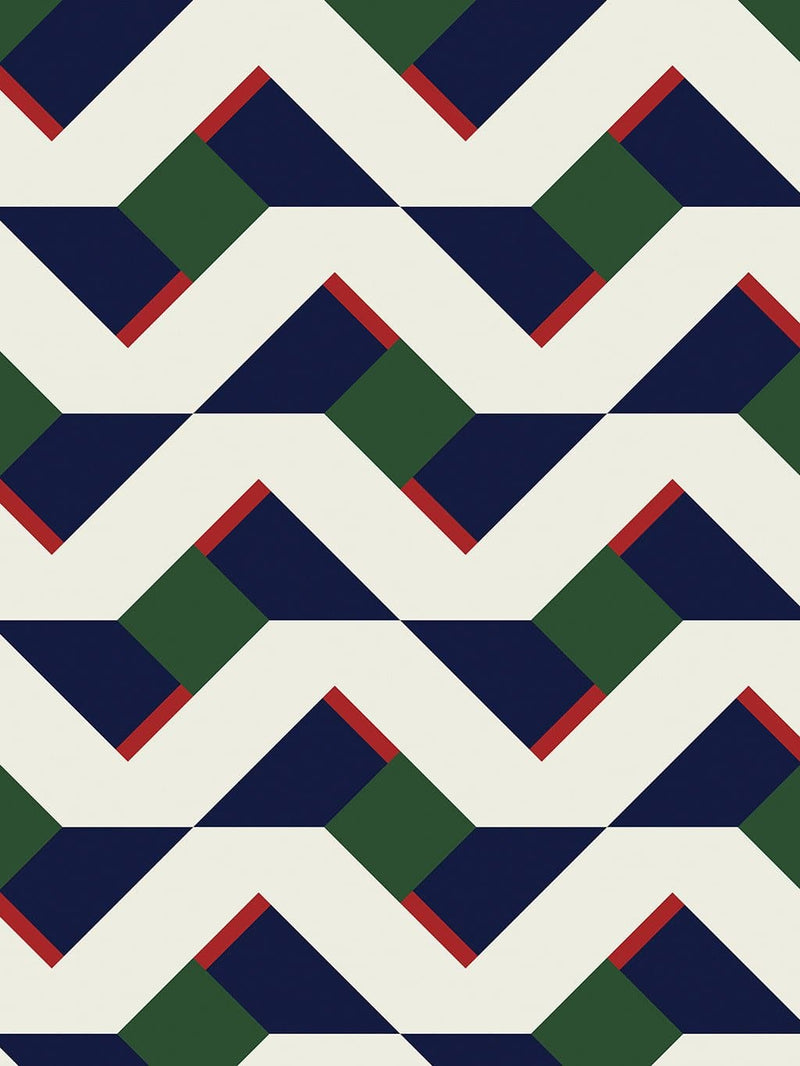 Jupiter10 geometric mid-century modern wallpaper Turin