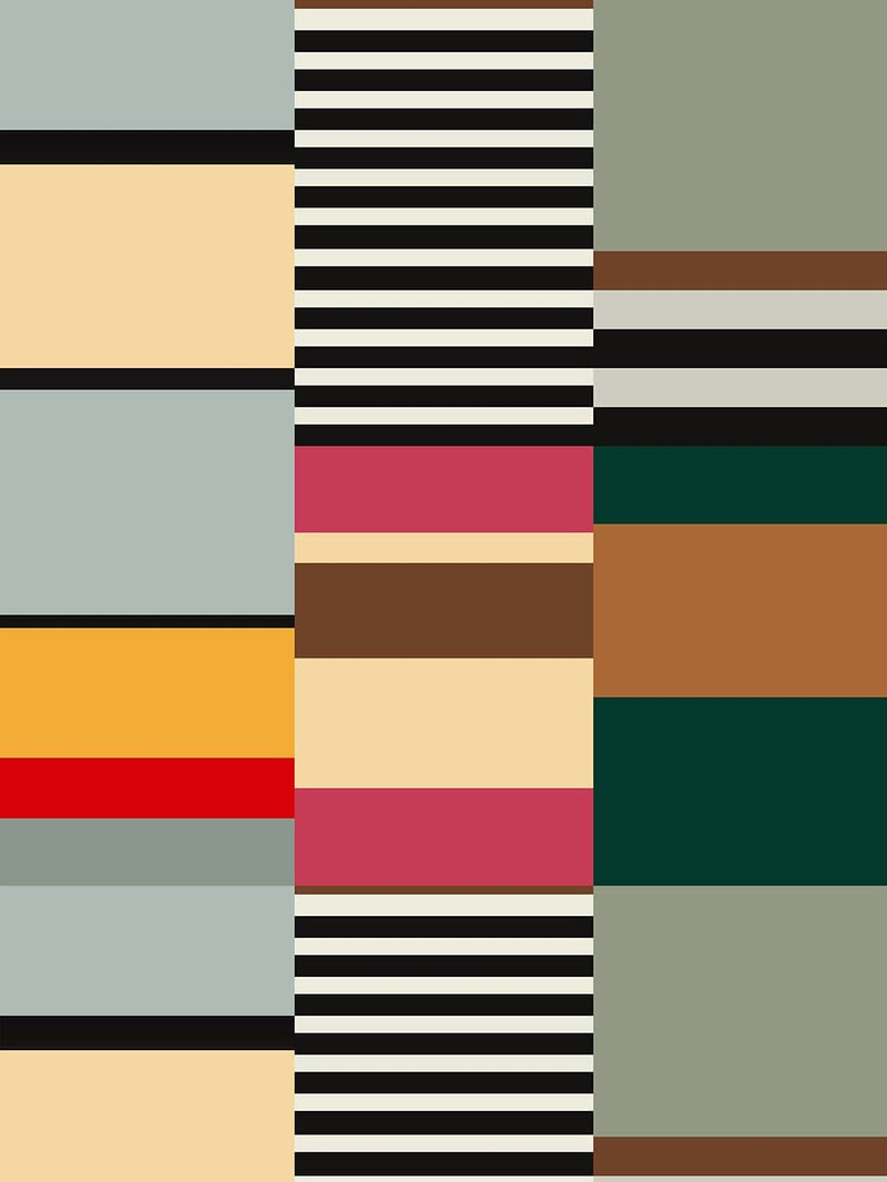 Jupiter10 geometric mid-century modern wallpaper Yves